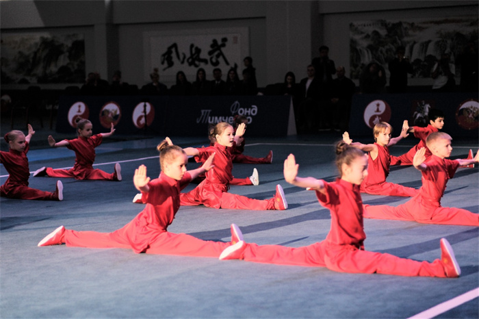 俄羅斯青少年在開幕式上進(jìn)行武術(shù)表演。駐俄羅斯大使館供圖