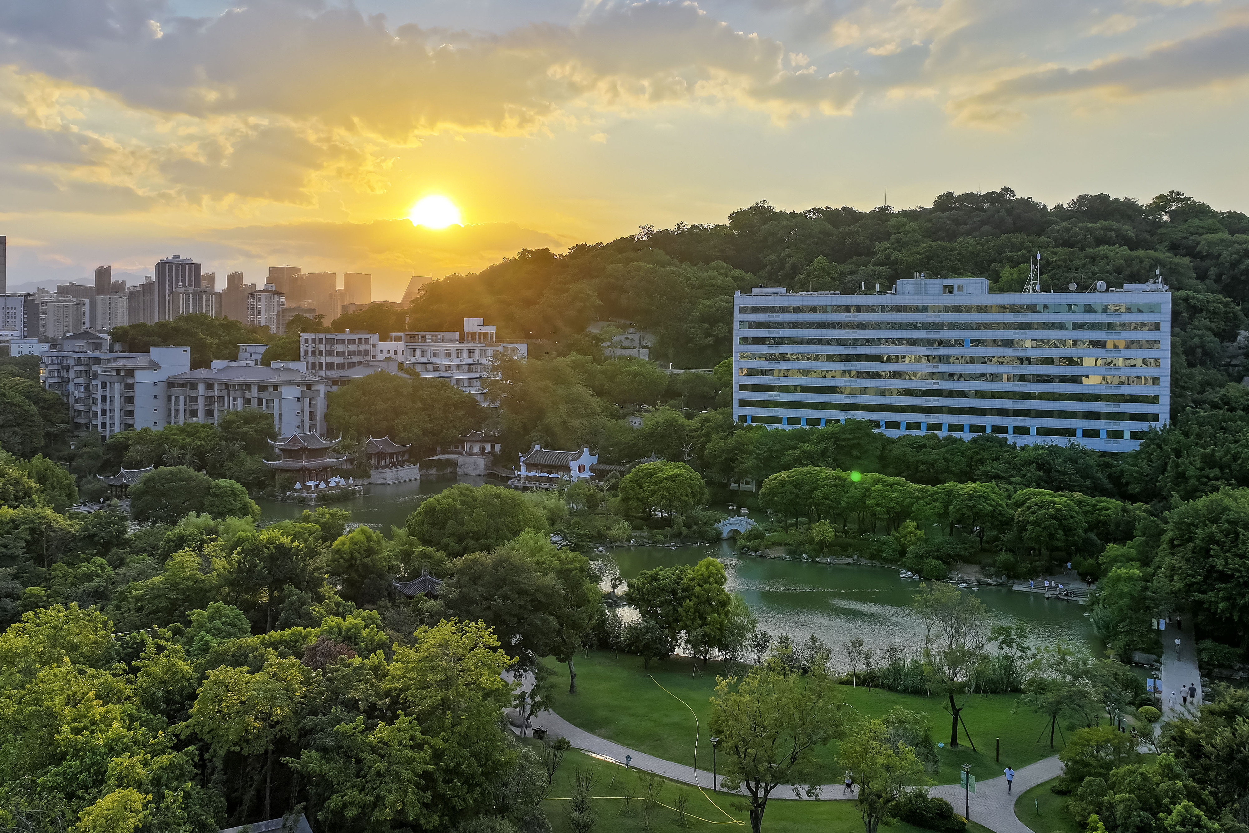 2024年7月17日，福州市鼓樓區(qū)黎明湖生態(tài)濕地公園。