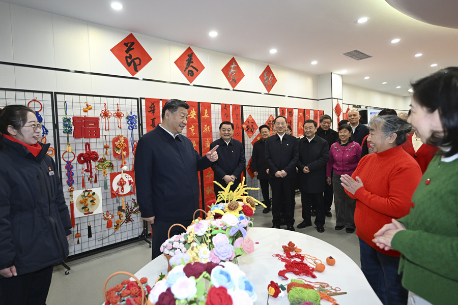 2025年1月23日，習近平總書記在沈陽大東區(qū)長安街道長安小區(qū)社區(qū)黨群服務(wù)中心考察。
