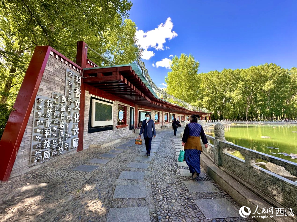 公園內(nèi)的科普文化長(zhǎng)廊。